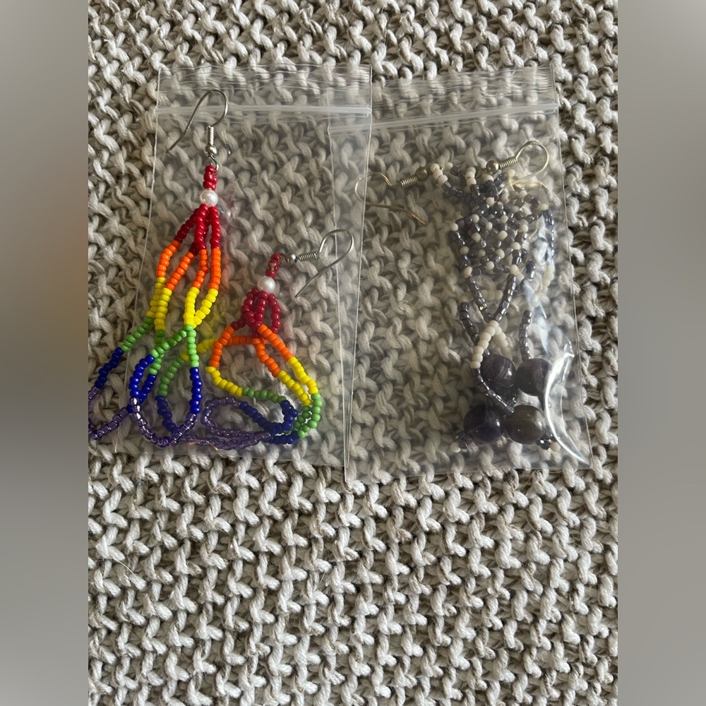 Colorful Beaded Earrings Set
